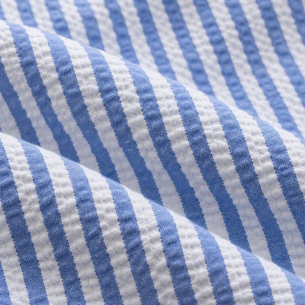 Close-up of a blue seersucker stripe (illustration)