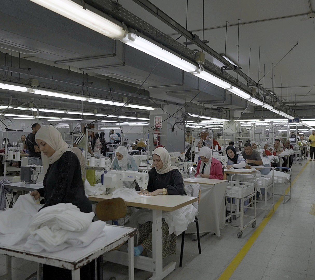 Checking finished shirts